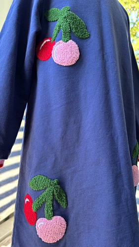 Mädchen shirtkleid blau - mädchen,