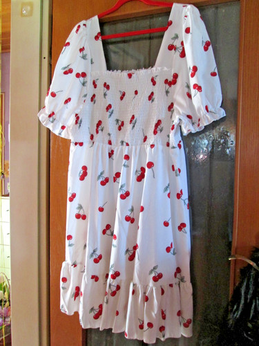 Damen kleid weiß mit - damen,