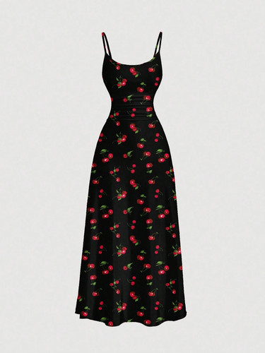 Legeres langes damenkleid mit - legeres,